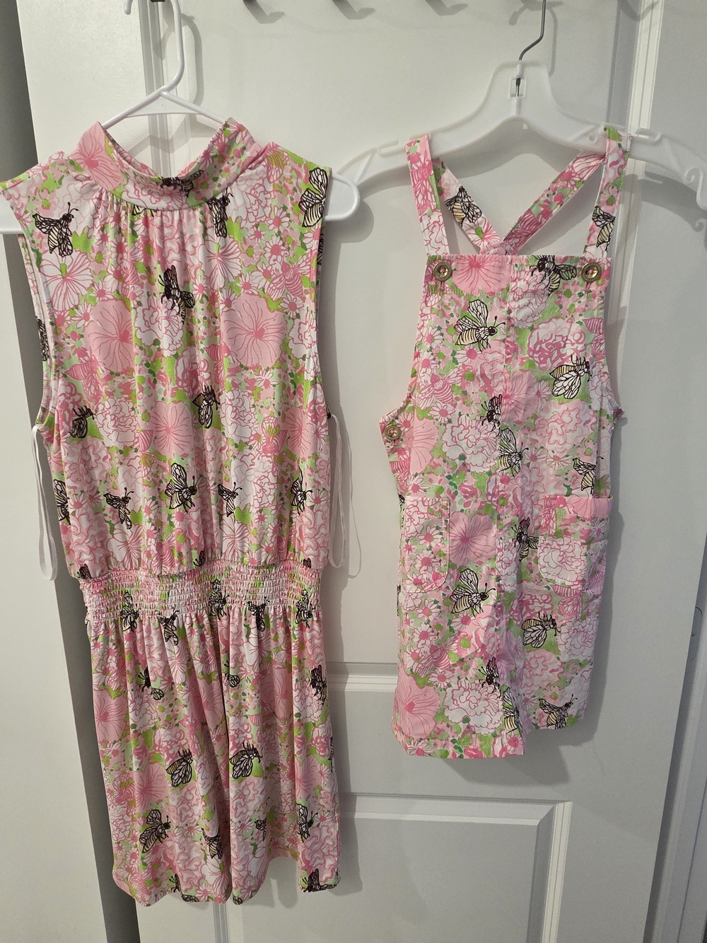 Lilly Pulitzer - BNWT Mommy And Me Pink Floral Butterfly Dress Set